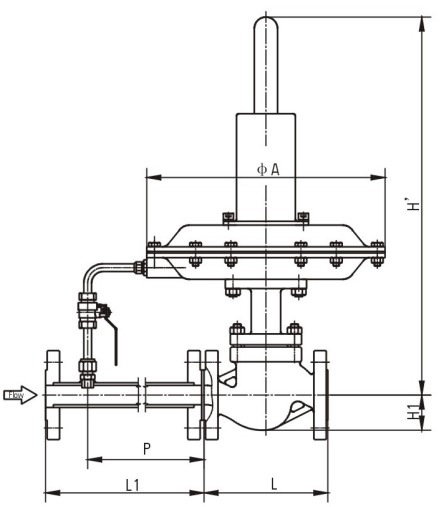 泄氮閥(泄氮裝置)外形尺寸圖