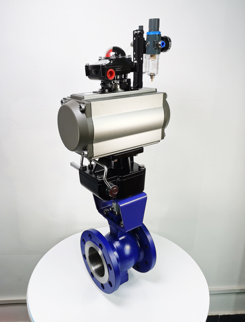 VQ647Y-16C 氣動V型切斷球閥一