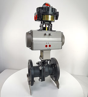 GHQ6B41F-16C防爆型氣動法蘭球閥