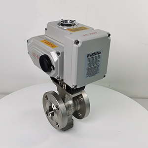 不銹鋼電動V型球閥-電動V型調節球閥 VQ947Y-16P 電動法蘭球閥
